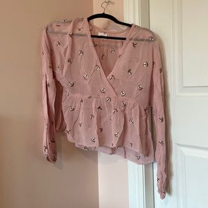Pink Embroidered Wilfred Blouse